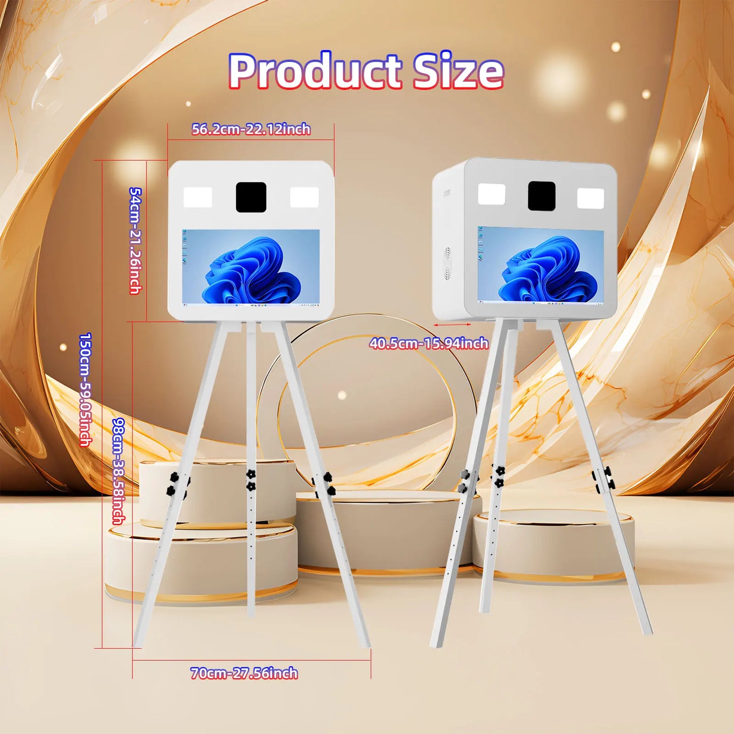 21.5 Inch Portable Camera Touch Screen Dslr Photo Booth Selfie Photo booth Machine  for ds620 RX1 525L QW410  Wedding Party.