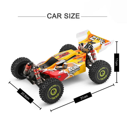 WLtoys 144010 144001 75KM/H 2.4G RC Car Brushless 4WD Electric High Speed Off-Road Remote Control Drift Toys for Children Racing.