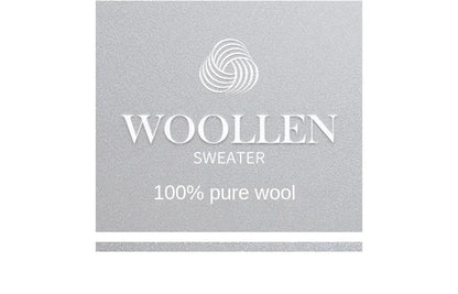 2025 100% Pure Merino Wool Men's Round Neck Pullover Solid Color Plus Size Casual Sweater Autumn And Winter Sports Cashmere Top.