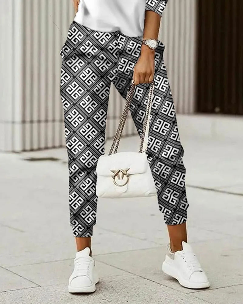 New Fashion Women Plaid Print Splicing Zipper Front Hooded Top & Pants Set Two Pieces Suit Flare Pants Outwear Autumn Outfits.