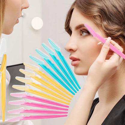 5/10/30/40pcsbrow Razor and Face Razor for Women and Men, Eyebrow Hair Trimmer and Shaver with Protective Cover,Safe.