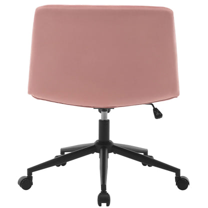 WOLTU Ergonomischer Bürostuhl aus Samt, drehbarer Rollenstuhl, Rückenlehne, gekreuzte Beine, neigbarer, höhenverstellbarer Schminkstuhl