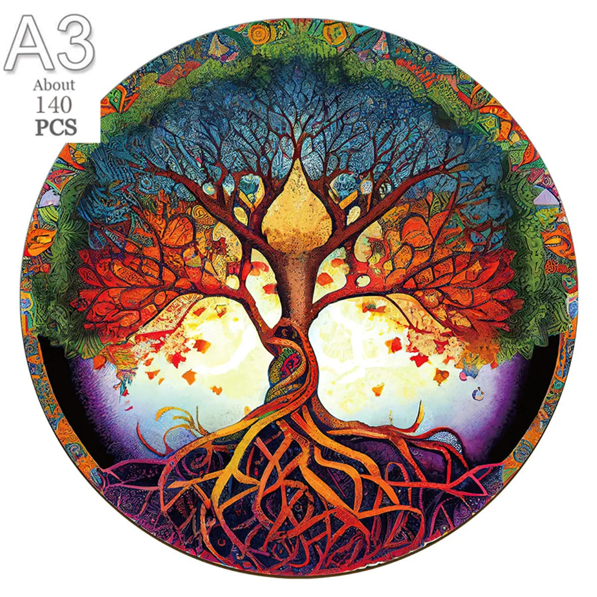 Deer in The Forest Wooden Puzzle Unique Shape Animal Puzzle Adult Relaxation Gift Exquisite Boxed Set with Decorative Artworks