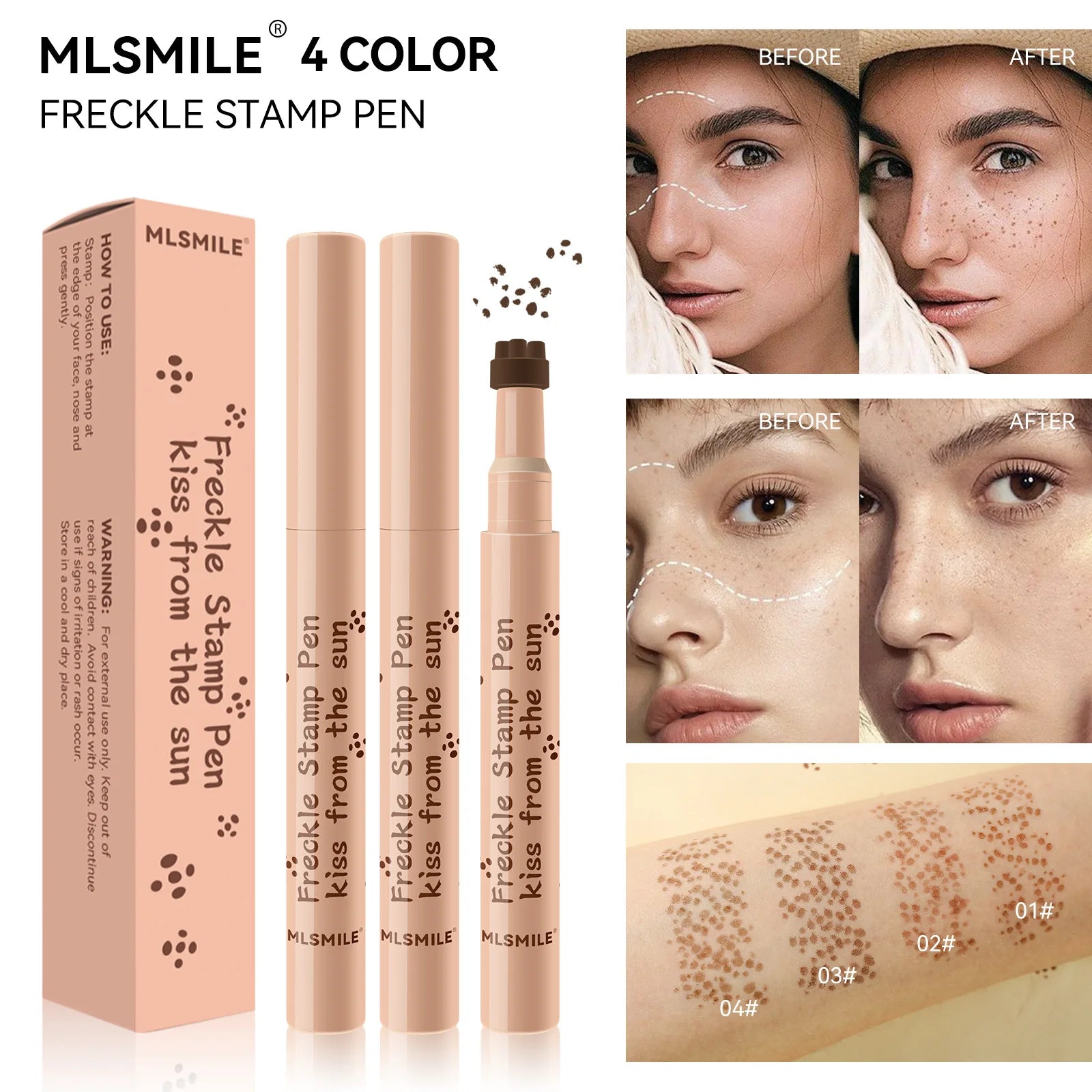Natural Freckle Pen Waterproof Simulation Fake Spot Makeup Tool Lasting Waterproof Face Dot Spot Pen Eyeliner Korean Cosmetics.