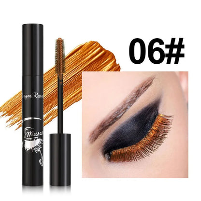 Colorful Waterproof Mascara Blue Purple Pearl Mascara Dense Eye Makeup Bronze Fine Diamond Silver Mascara Cream Cosmetics Makeup