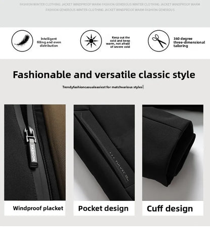 Top Grade Winter New Brand Hooded Casual Fashion Windbreaker Quilted Parka Jacket Puffer Bubble Coats Outwear Men Clothes.