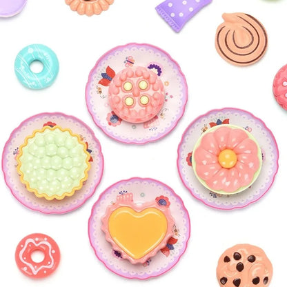 DIY Simulation Tea Food Cake Set Play House Kitchen Afternoon Tea Game Toys Gifts Pretend Play Toy For Children Kids Girls Gift.