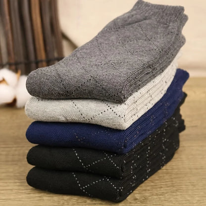 5 Pairs Men Thicken Warm Socks High Quality Casual Comfortable Soft Against Cold Snow Winter Middle Tube Women Male's Sock.