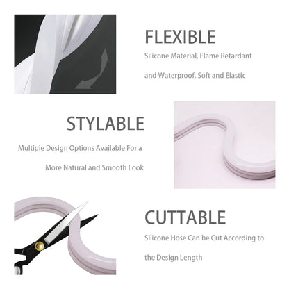 T0511/0513/0515 LED Neon Rope Tube 5050 flexible Led Strip Light Silica Gel silicone hose for WS2812 WS2815 8/10/12mm PCB Lights.