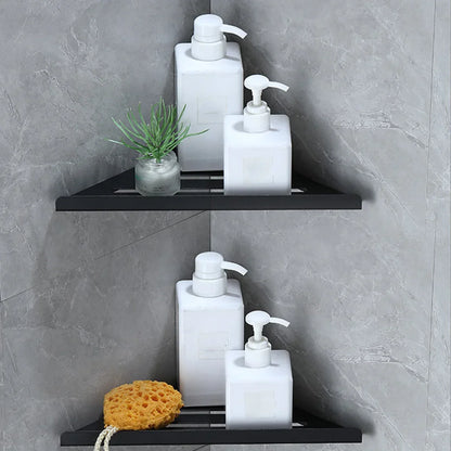 Badezimmerregal, Eck-Duschregal, ohne Bohren, Eck-Organizer aus Edelstahl 304, Aufbewahrung, robustes, hohles Shampoo-Regal