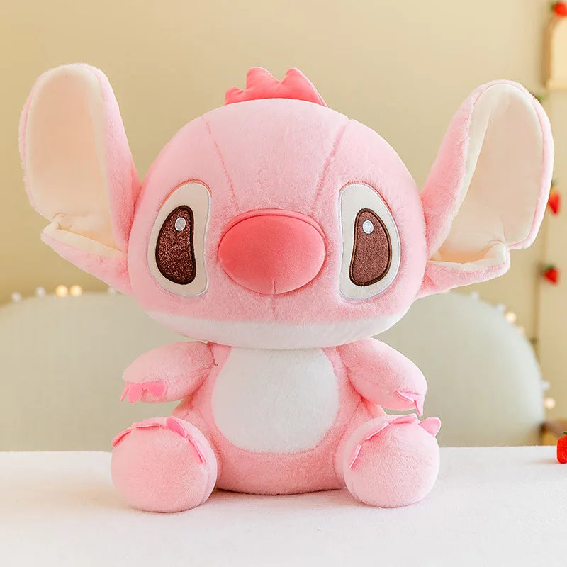 20-40cm Anime Cartoon Pink Angel Series Lilo & Stitch Doll Cute Hug Duck Stitch Plush Toy Soft Stuffed Kawaii Kid Birthday Gift