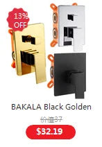 BAKALA Multicolor Wall Mounted Kitchen Faucet 360 Degree Swivel Flexible Hose Double Hole Sink Mixer Tap Wall Kitchen Mixers