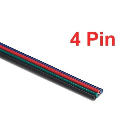 18 20 22 AWG LED Strip Wire 2/3/4/5/6pin 5V 12V Extension Electric Cable For WS2812B 5050 RGB RGBWW LED Lights Car Speakers Auto