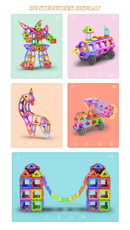 1pcs Big Size Magnetic Designer Magnet Building Blocks Accessories Educational Model Constructor Toys For Children Gifts.