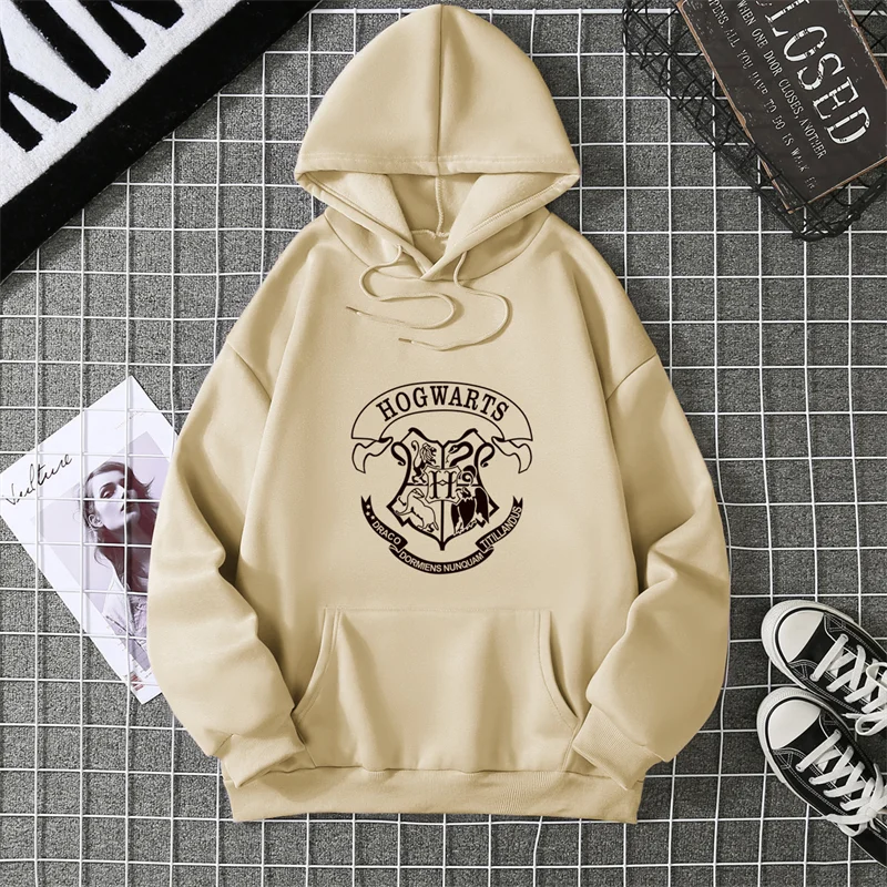 2025 Fashion Hogwarts Printed 2d Hoodies Women Sweatshirt Autumn Winter Long Sleeves Y2k Casual Loose Tops Oversized Hoodies.