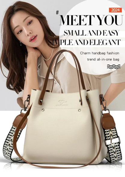 Genuine High Quality Leather Shoulder Crossbody Bags for Women Luxury Handbags Women Bag Large Capacity Soft Tote Messenger Bag.