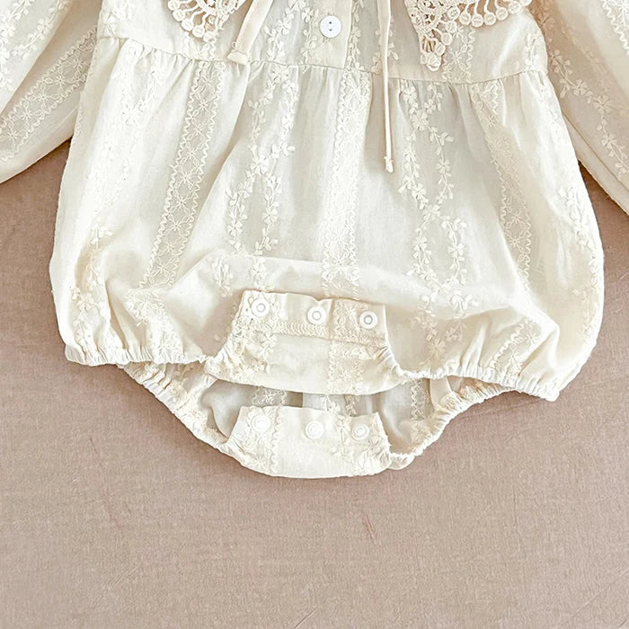 2023 neue Frühjahr 0-24 M Baby Mädchen Kleidung Infant Baby Mädchen Overall Lange Ärmeln Baumwolle Stickerei Neugeborenen baby Mädchen Bodys.