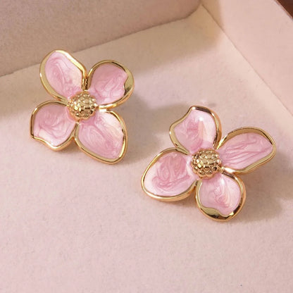 Cazador 2Pcs Flower Women's Earrings Stainless Steel Stud Earrings Jewelry Trend 2025 Party Wedding Birthday Gifts New Wholesale.