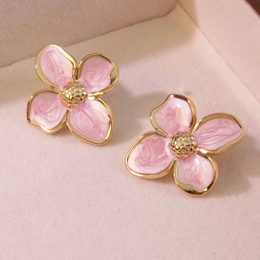 Cazador 2Pcs Flower Women's Earrings Stainless Steel Stud Earrings Jewelry Trend 2025 Party Wedding Birthday Gifts New Wholesale.