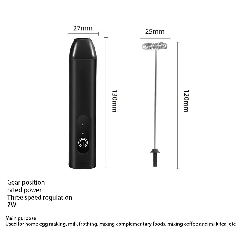 Xiaomi Cordless Electric Milk Frother Hand Mixer Whisk, USB 3 Speeds Handheld Milk Foamer for Coffee Cappuccino Mini Blender.