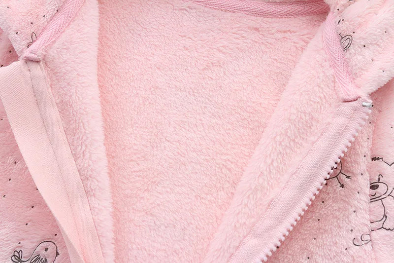 AYNIGIELL 0-12M Cartoon Neugeborenen Body Warme RompersSoft Neugeborenen Baby Kleidung Flanell Herbst Winter Baby Jungen Mädchen Overall.