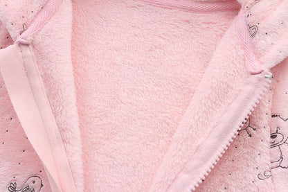 AYNIGIELL 0-12M Cartoon Neugeborenen Body Warme RompersSoft Neugeborenen Baby Kleidung Flanell Herbst Winter Baby Jungen Mädchen Overall.