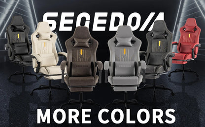 SUKIDAGaming-Stuhl, Computerstuhl, ergonomischer Gaming-Stuhl mit Fußstütze, Bürostuhl, ergonomischer Computerstuhl mit Lordosenstütze