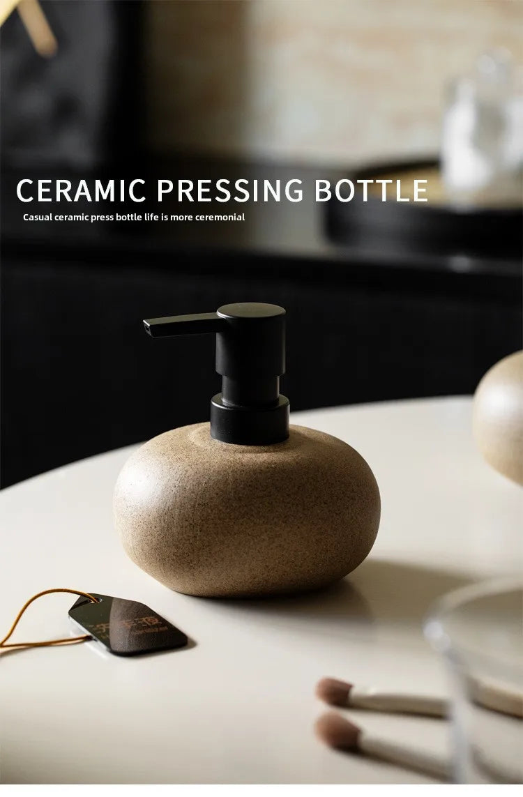 Nordic Keramik Lotion Flasche Squeeze Flasche Bad Seife Spender Shampoo Körper Lotion Conditioner Flasche Bad Zubehör