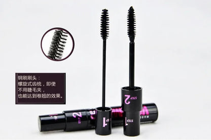 1pc Black Waterproof Curled Lashes 2-in-1 Long-lasting Natural Quick Drying Mascara Lengthens Eyelashes Female Makeup Косметика.