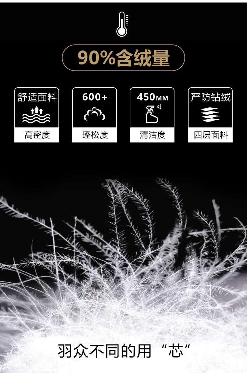 Men's Winter Formal Down Pants Goose Feather Warm Trousers Business Suit Pants for Man  calca termica masculina inverno PT-597.