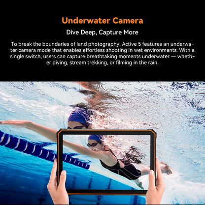 Blackview Active 5 [No EU Charger] 24(8+16)GB+128GB 8.68'' IPS Rugged Tablet 6600mAh Tablet Android 15 90Hz Doke AI 16MP+13MP NFC Fingerprint.