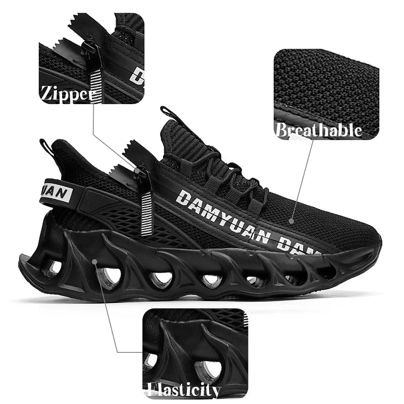 New Spring and Autumn Soft soled Running Men's Mesh Breathable Casual  Sports Shoes Men's Trendy Shoes Lightweight  Sneaker.