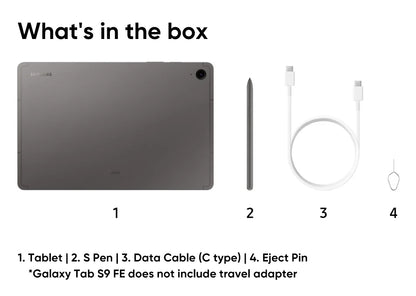 Original Samsung Galaxy Tab S9 FE X510 Exynos 1380 10.9'' Display Tablet WIFI 8000mAh Battery IP68 Waterproof Android With S Pen.