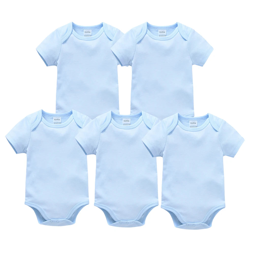 2025 Sommer Unisex Baby Body 0-24 Monate Kurzarm 100 % Baumwolle Weiß Schwarz Grau Design Säuglingskleidung