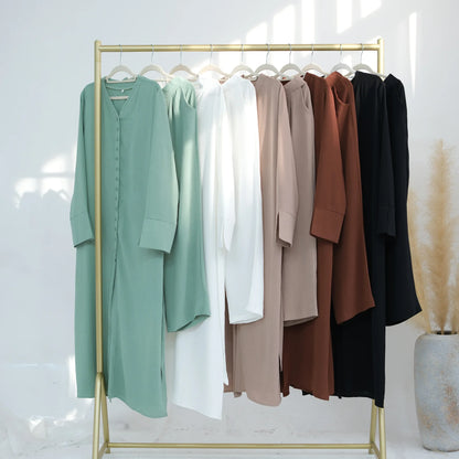 Muslim Abaya Two Piece Muslim Set for Woman Ramadan Dress Islamic.