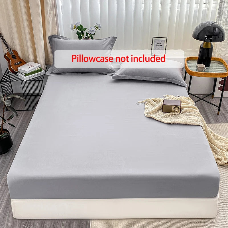 1PC solid color bed cap anti-slip protective cover dust covered sheet.
