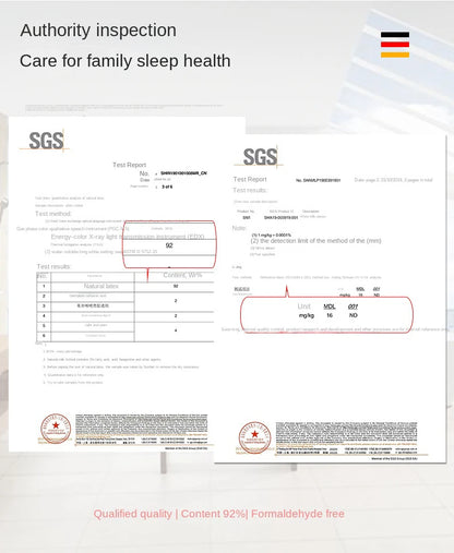 High-End-Latex-Quellen-Flüssigkeitsmatratzenoberteil, 100 % Naturlatex, faltbar, langsame Rückfederung, Thiland-Matten mit anpassbarem Baumwollbezug