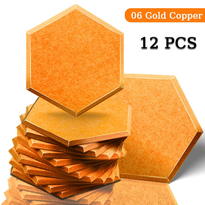 TOUO Acoustic Panel Sound Proof Decorative Wall Panels 12 PCS Acoustic Insulator High Density Noise Absorbing Isolator