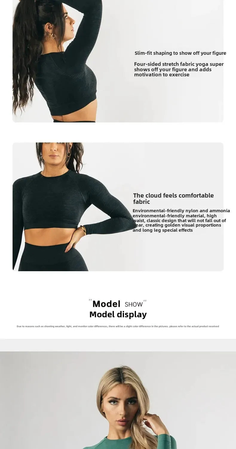 Seamless Long Sleeve Sports T-Shirt Slimming Outerwear For Fitness Running Yoga Summer Wear High Quality Top For Men And Women.