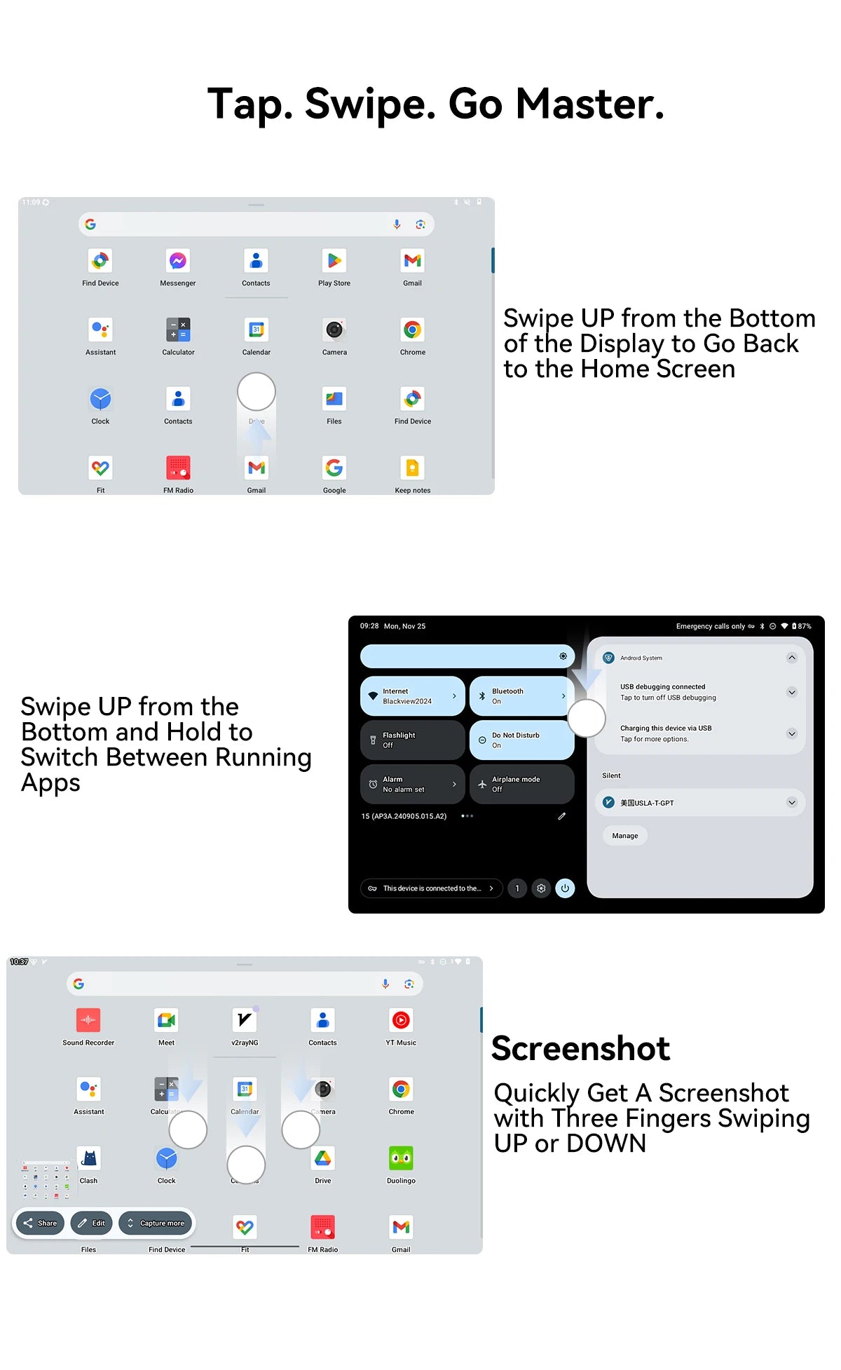 Blackview MEGA 2 Android 15 Tablet 12 inch 2K Display 36(12+24)GB 256GB Unisoc T615 9000mAh Battery Widevine L1 Pad PC