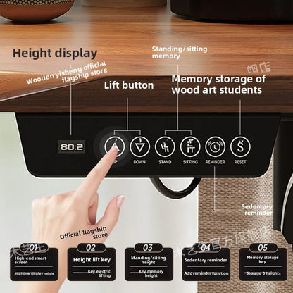 Elektrischer höhenverstellbarer intelligenter Stehschreibtisch, Computer-Workstation, Heimbüro, Gaming-Tisch, Arbeitszimmer, Schreibtisch, Desktop-Computer