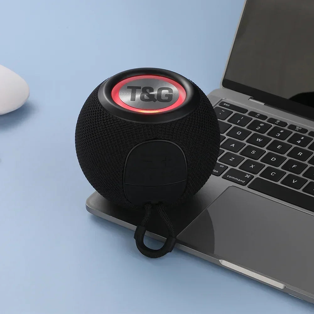 T&G TG337 Bluetooth Speaker Portable TWS Wireless Mini Bass Boombox LED Loudspeaker IPX7 Outdoor Music Player Support BT AUX FM.