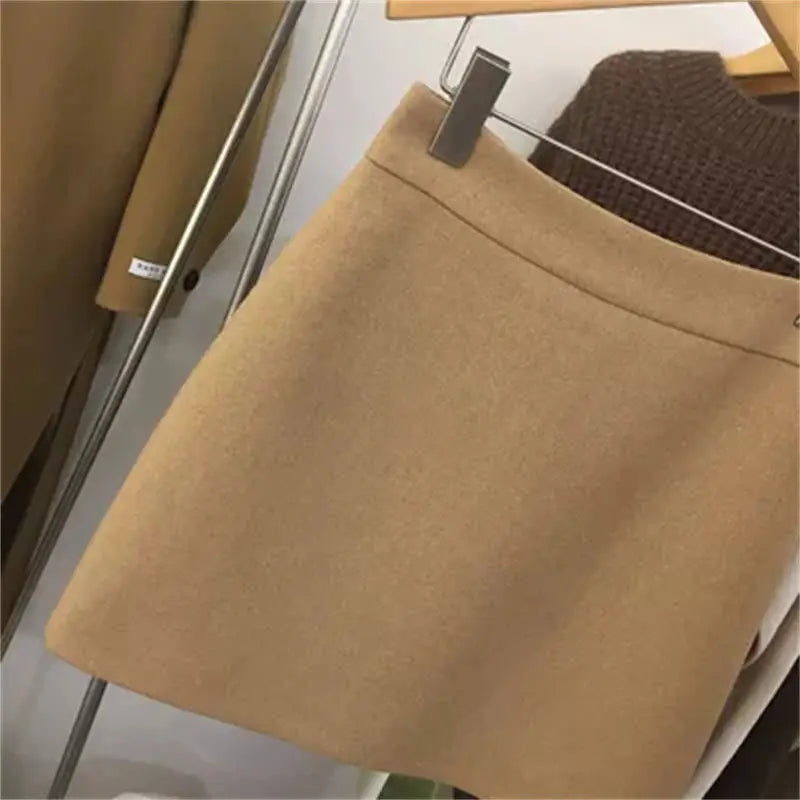 Skirts Women Simple 5XL Korean Fashion High Waist Ladies All-match Elegant Streetwear Button Y2k Skirt A-line Harajuku Chic Ins.