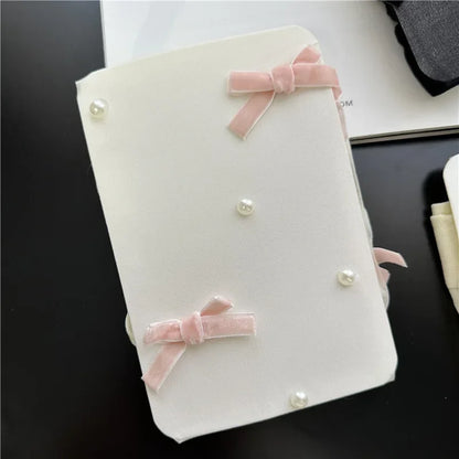 Sweet Pure Desire Butterfly Knot Stockings Pearl Pantyhose Women's Ultra Thin Any Cut Anti Snag Long Tube Socks