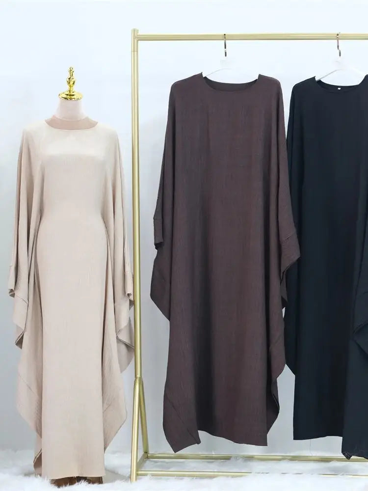 Batwing Abaya Damen Arabic Muslim Modest Dresses Kaftan Jalabiya Kebaya Caftan Marocain Vestidos Robe Longue Femme Musulmane.