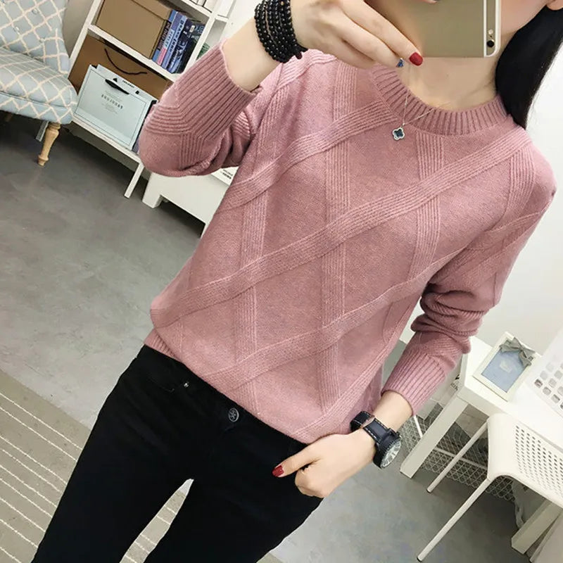Frau Langarm Top Neue Rundhals Pullover Frauen Bodenbildung Shirt Casual Frühling Herbst Außerhalb Tragen Pullover Pull Femme.