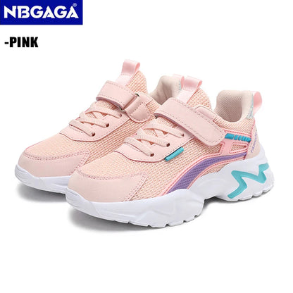 Trendy Lightweight Children Girls' School Shoes Anti-Slip Breathable Outdoor Casual Walking Sneaker Size 28-39.