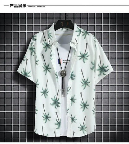 Beach Clothes For Men 2 Piece Set Quick Dry Hawaiian Shirt and Shorts Set Men Fashion Clothing Printing Casual Outfits Summer.