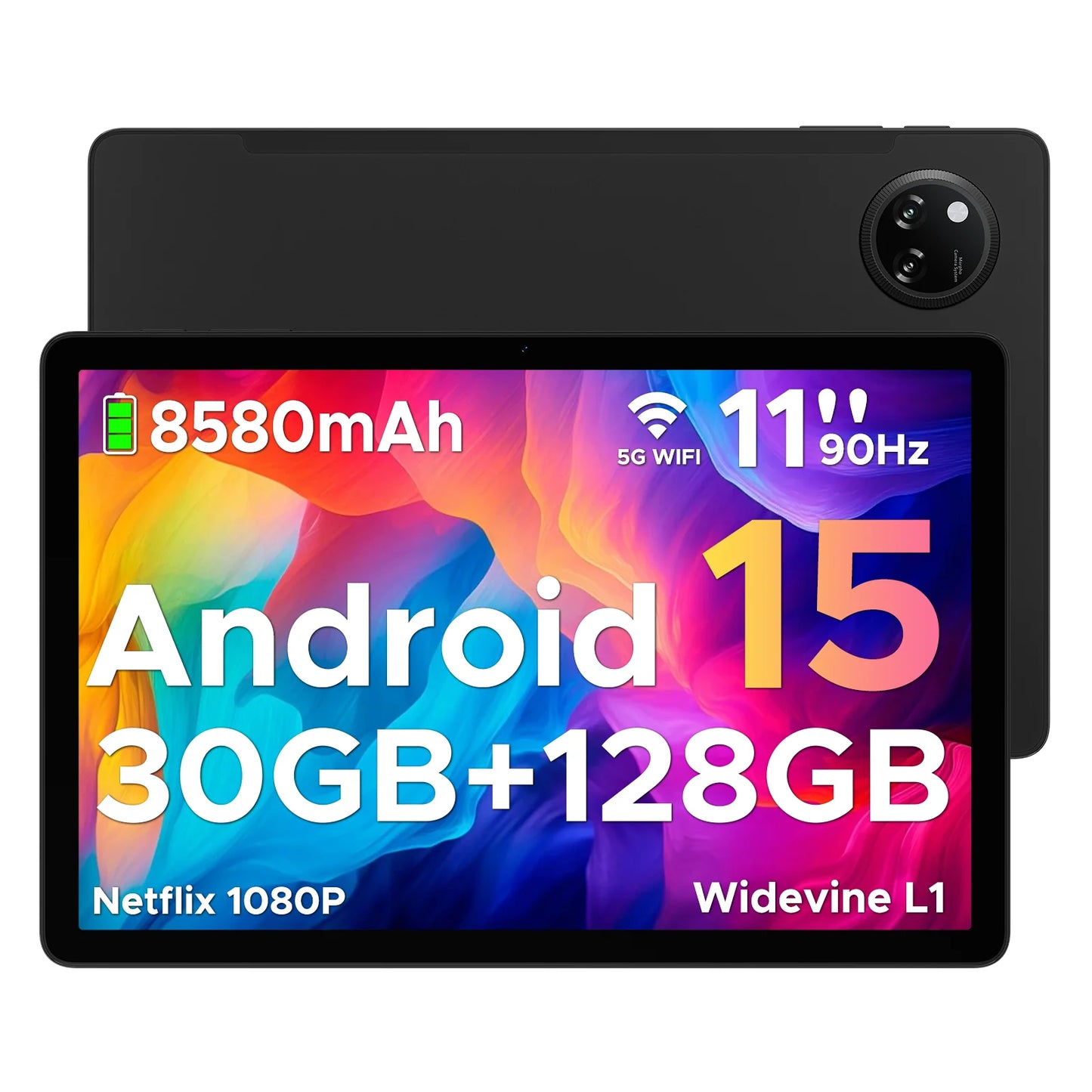 DOOGEE Tab A9 Pro+ Tablet PC Android 15 Dual Speakers 11'' Screen 30GB RAM (6GB+24G) 128GB 8580mAh Battery Widevine L1 Smart Pad