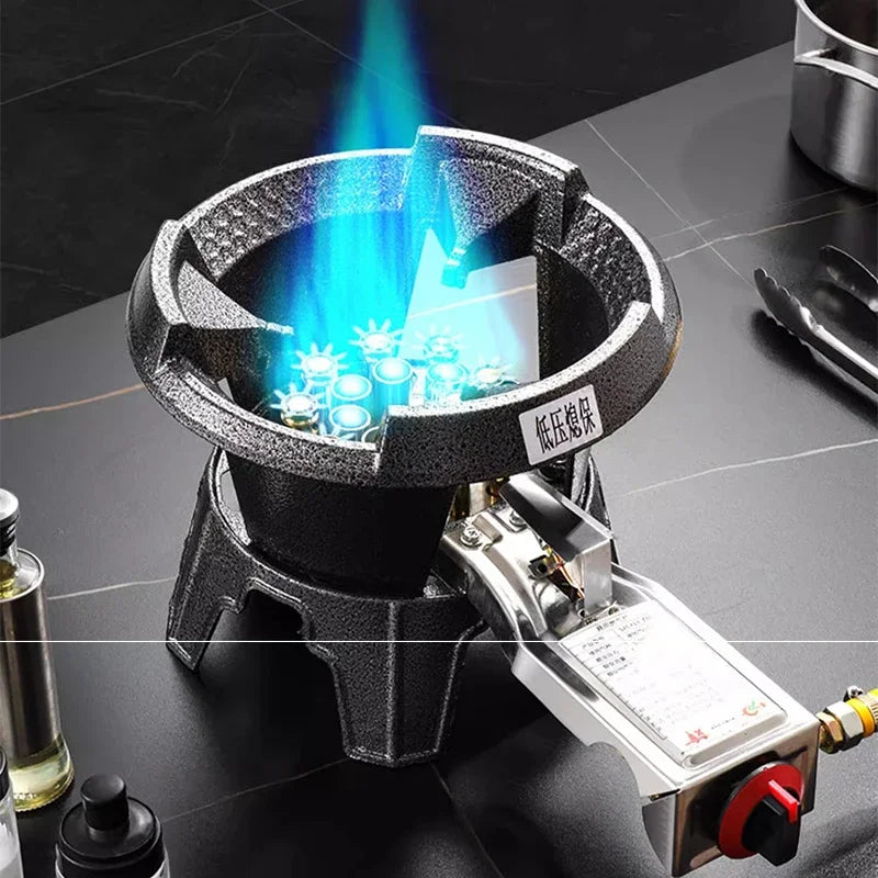 Low-pressure Fierce Fire Gas Stove Commercial Single-hole Liquefied Gas Burner for Hotel Restaurant Energy-saving Gas Cooktop.
